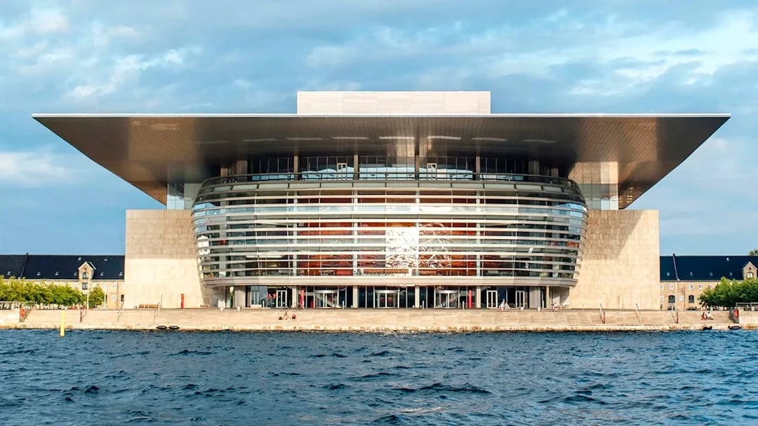 Copenhagen National Opera House viewed from the canal with GoBoat.
