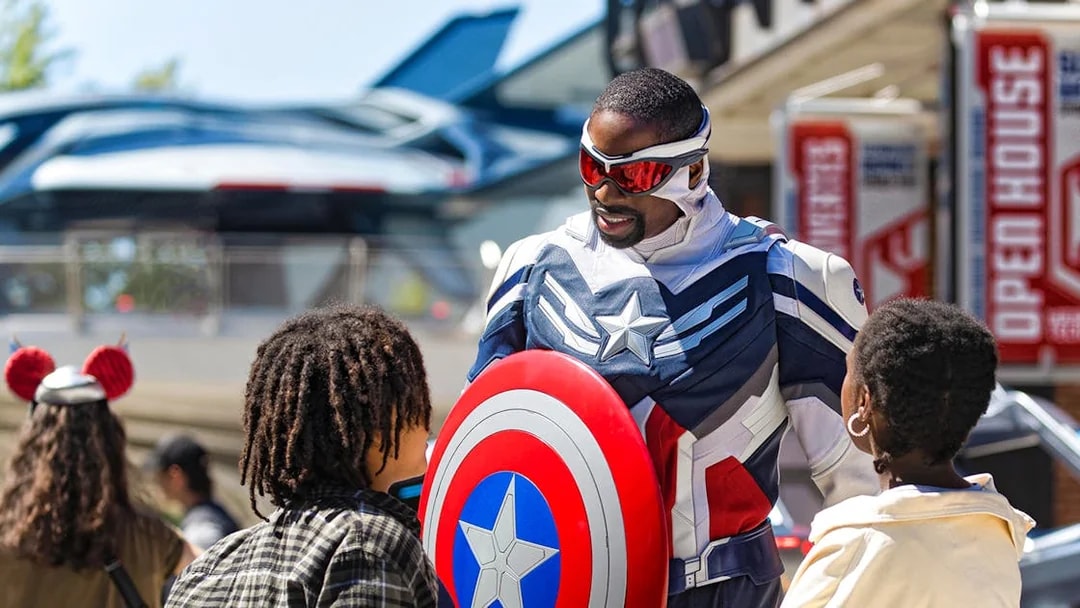 Character interaction at Disneyland Paris with children.