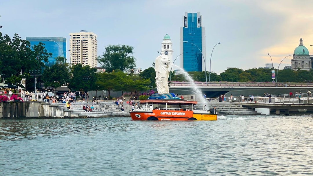 Captain Explorer DUKW boat near Merlion Park, Singapore.