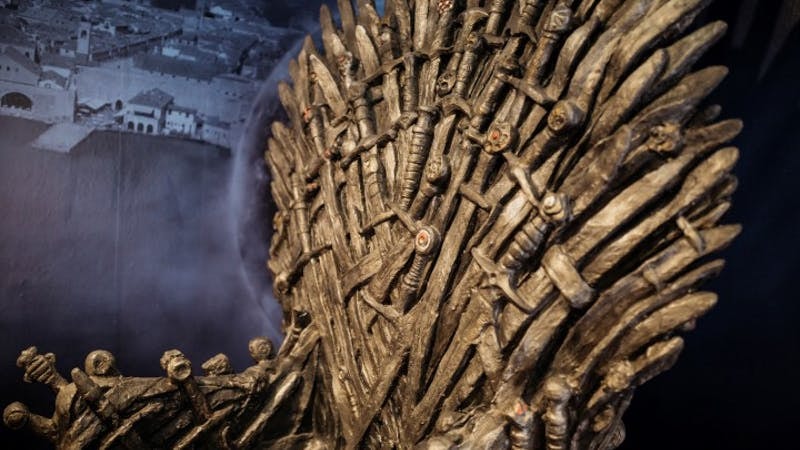 Iron Throne replica from Game of Thrones tour in Dubrovnik, Croatia.