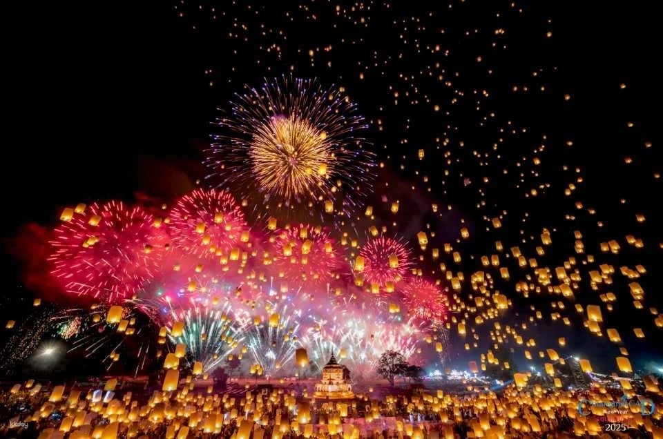 2027 Chiang Mai CAD New Year Countdown Grandest Fireworks & Lanterns | Thailand