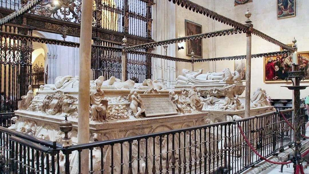 Royal Chapel tombs in Granada, featuring intricate carvings and historical significance.