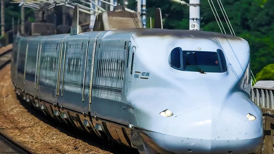 High-speed train on the Sanyo-San'in route in Japan.