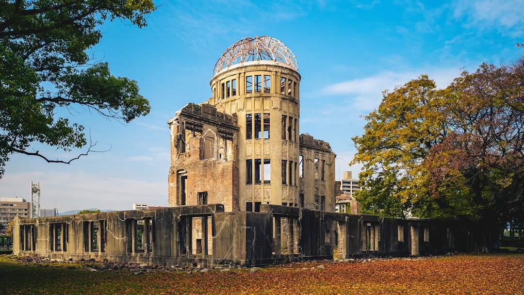 Hiroshima Peace Memorial, Atomic Bomb Dome in autumn, Japan, 7 Day Sanyo-San'in Area Pass.