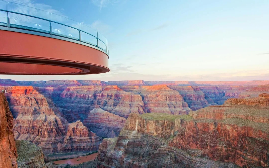 70- min Las Vegas to Grand Canyon West Airplane Tour with Helicopter Canyon Floor Landing & Pontoon Boat Ride Image 6