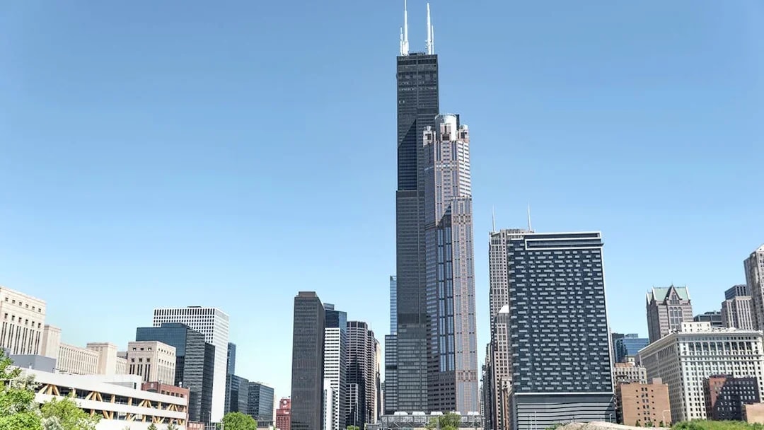 Willis Tower view from Chicago River Architecture Cruise.