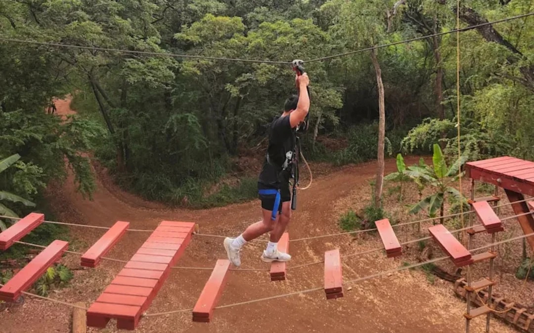 Adventure Course Extreme: 18-Obstacle Course, Climbing Wall, and 50-Foot Freefall Image 4