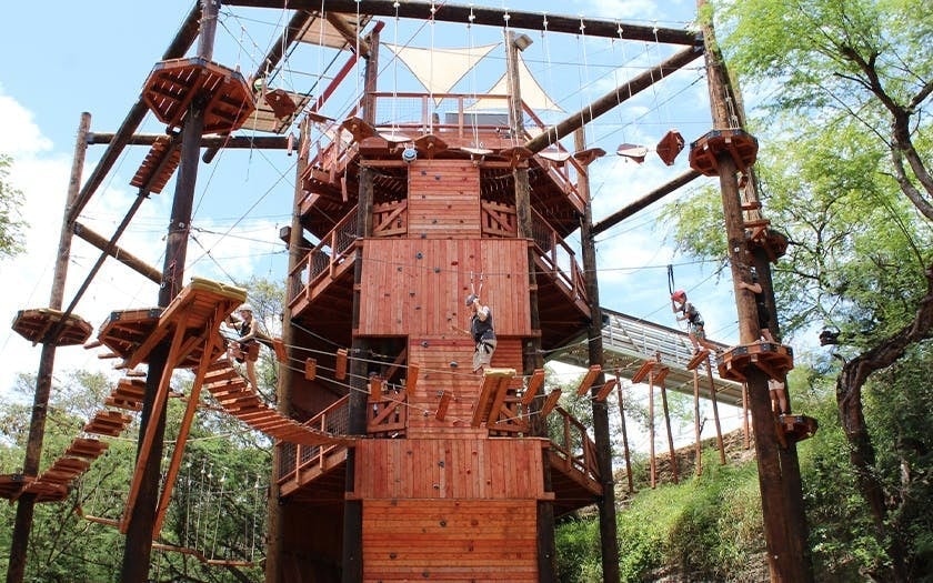 Adventure Course Extreme: 18-Obstacle Course, Climbing Wall, and 50-Foot Freefall Image 6
