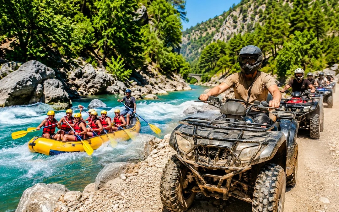 Alanya Rafting, Zipline, Jeep and Quad Safari Combo with Lunch and Transfers Image 6