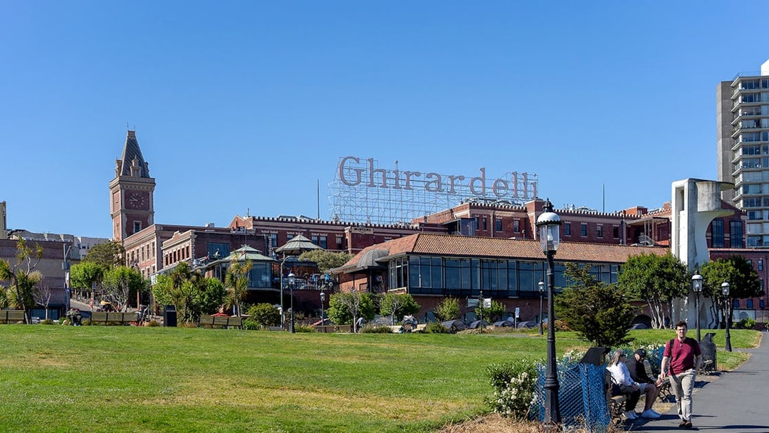 Ghirardelli Square view on Fisherman’s Wharf Walking Tour, San Francisco.