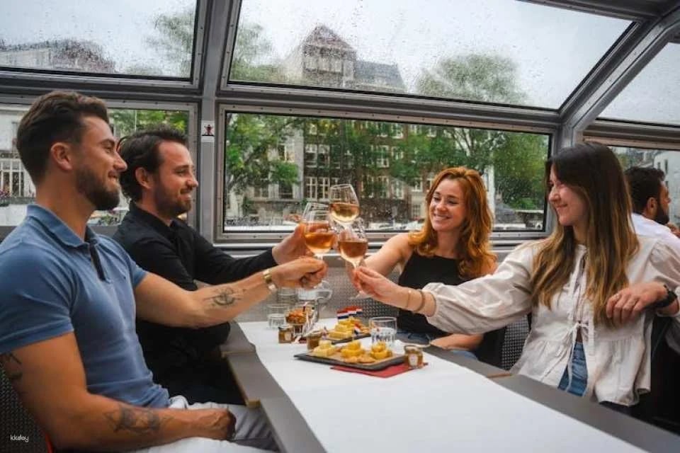 Amsterdam canal cruise with Dutch wine and cheese