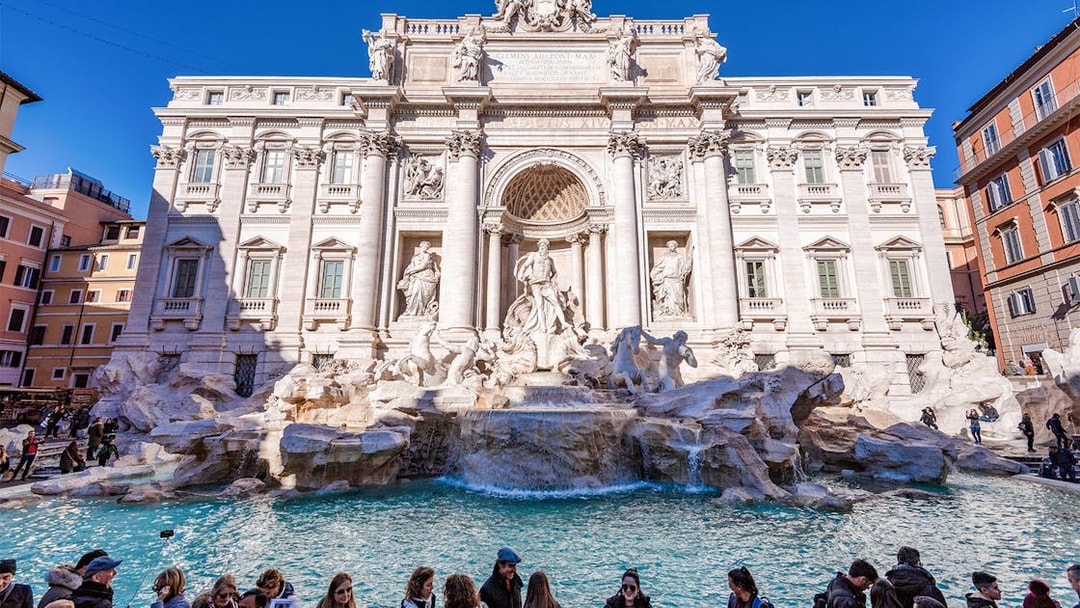 Trevi Fountain in Rome, Italy, featured on The Official Angels & Demons Tour.