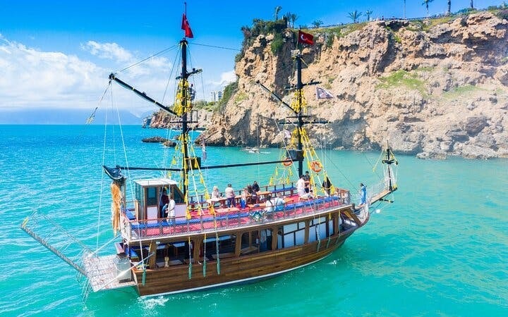 Antalya Relaxing Boat Trip – Swim Sunbathe on the Turquoise Coast Image 7