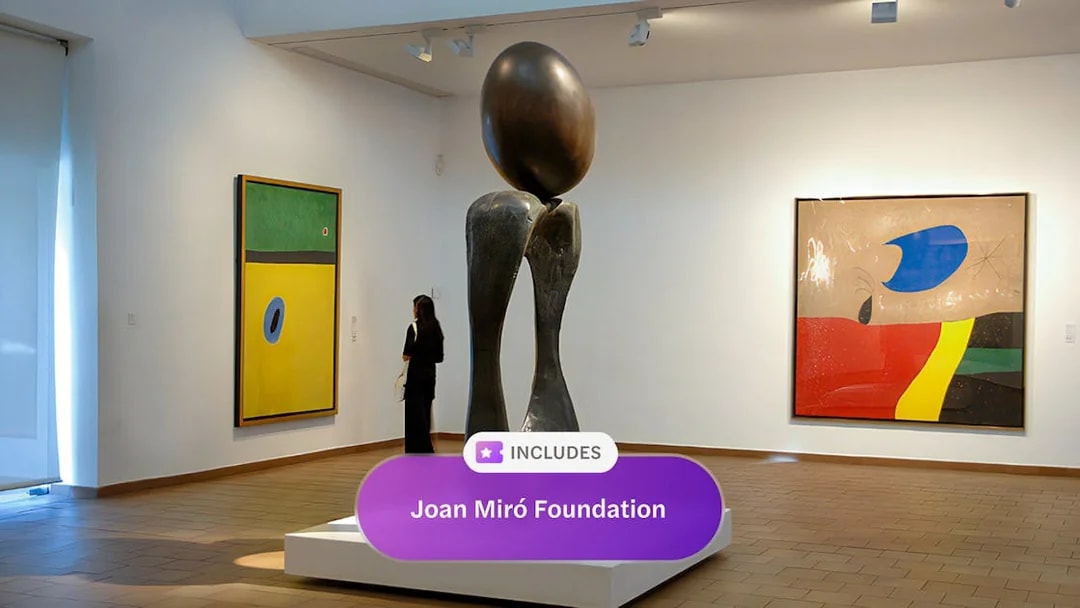 Sculpture and paintings at Joan Miró Foundation, Barcelona.