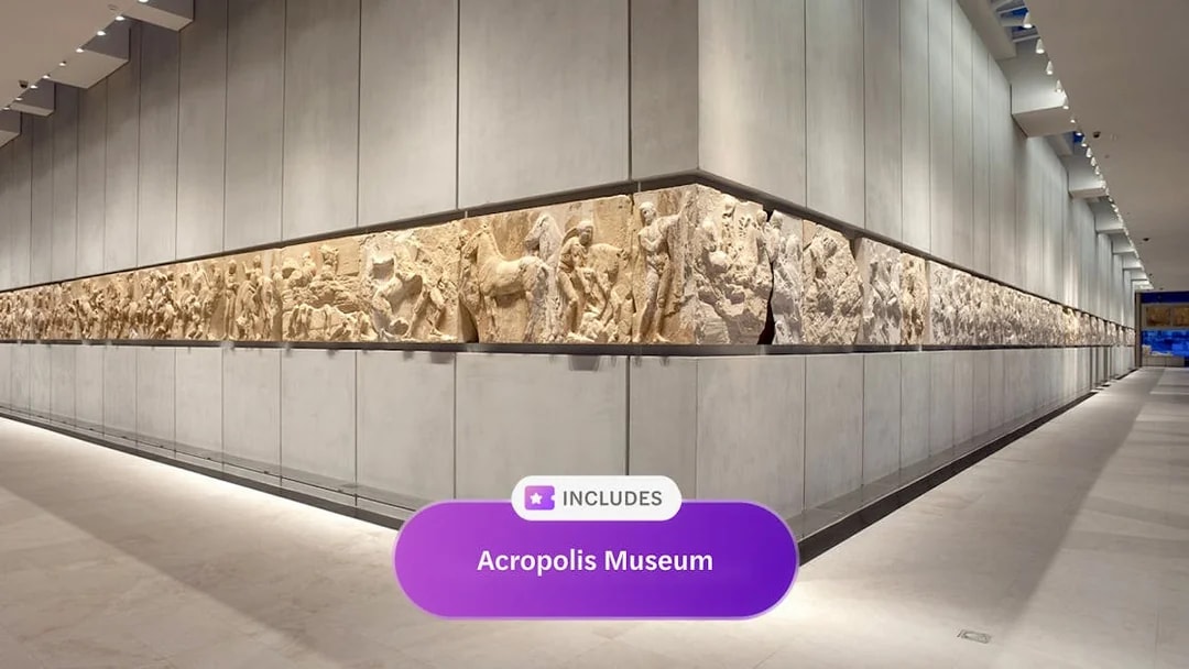 Frieze sculptures inside Acropolis Museum, Athens.