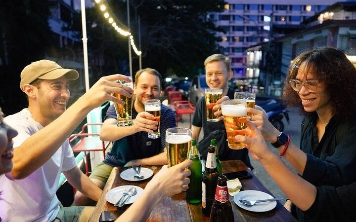 Bangkok Night Tuk Tuk Food and Drink Tour with Night Market and Hidden Bar Visit Image 4