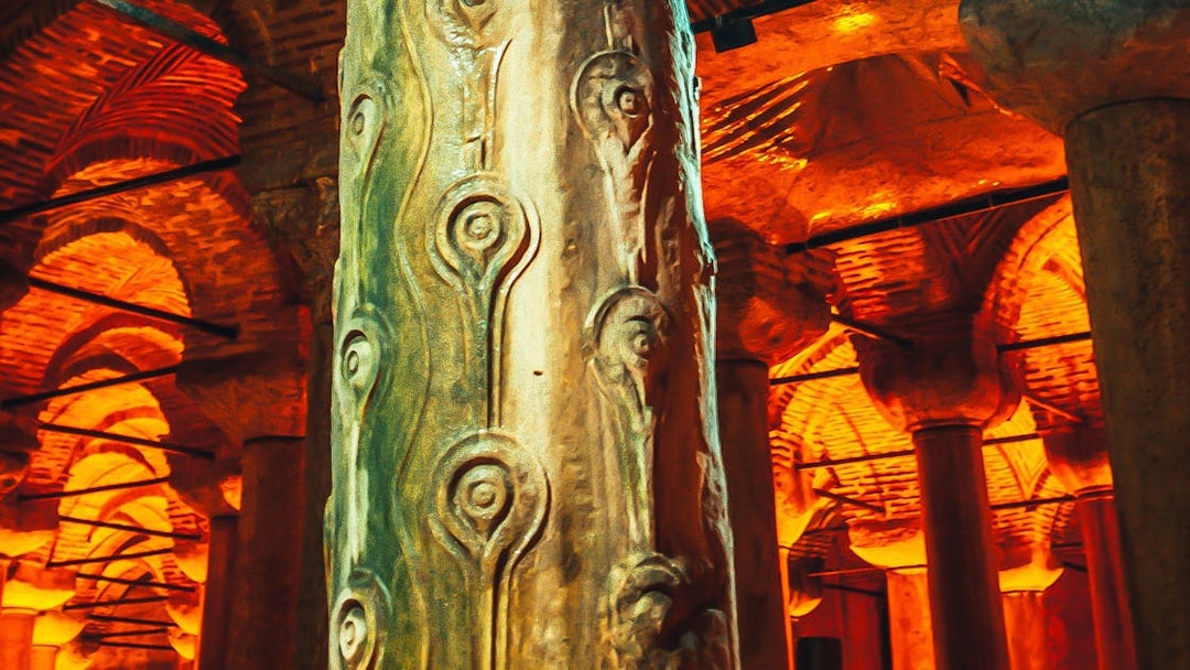 Basilica Cistern column with Medusa carvings, Istanbul.