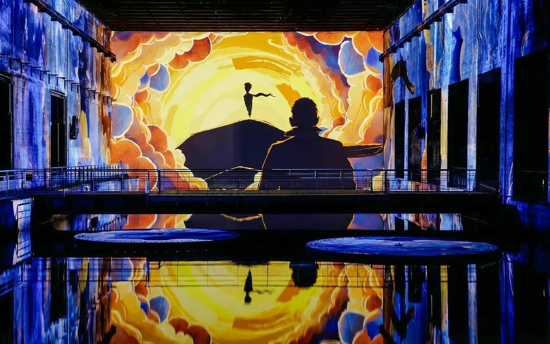 The Little Prince projection at Bassins des Lumières, Bordeaux.