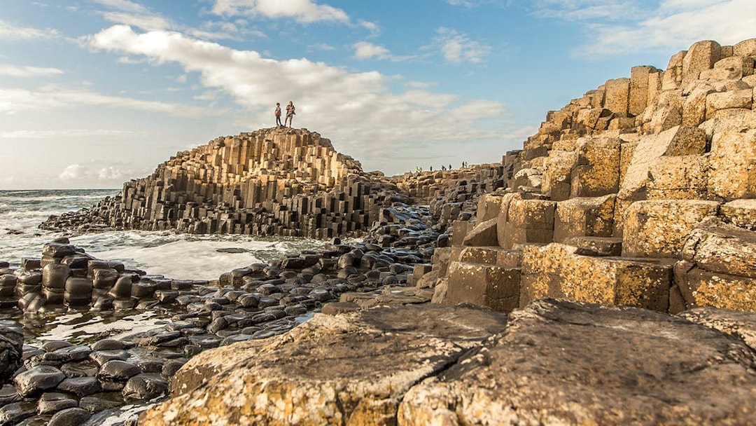 Giant's Causeway basalt columns on Game of Thrones tour in Belfast.