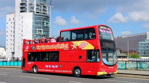 Belfast hop-on hop-off open-top double-decker sightseeing bus tour