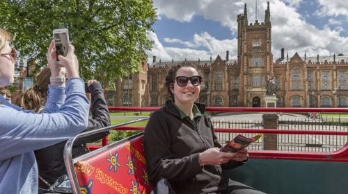 Belfast hop-on hop-off open-top double-decker sightseeing bus tour