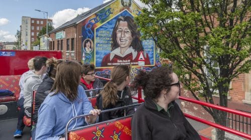 Belfast hop-on hop-off open-top double-decker sightseeing bus tour