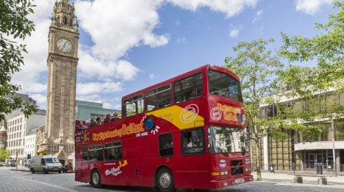 Belfast hop-on hop-off open-top double-decker sightseeing bus tour