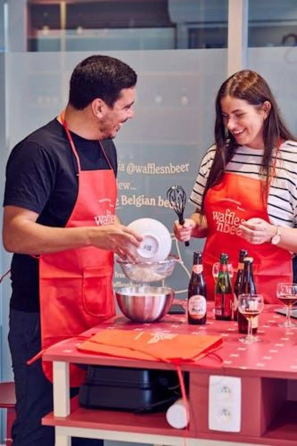 Belgian waffle making workshop and beer tasting in Ghent