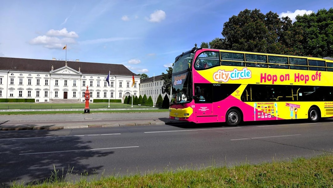 City Circle Hop-On Hop-Off bus near Bellevue Palace, Berlin.
