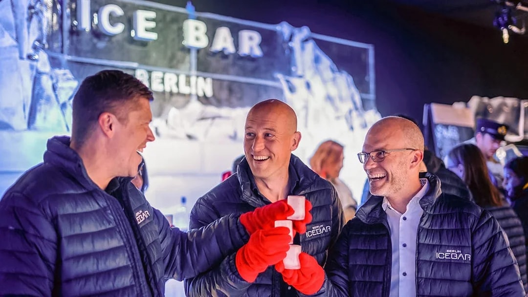 Guests enjoying drinks at Berlin Icebar.