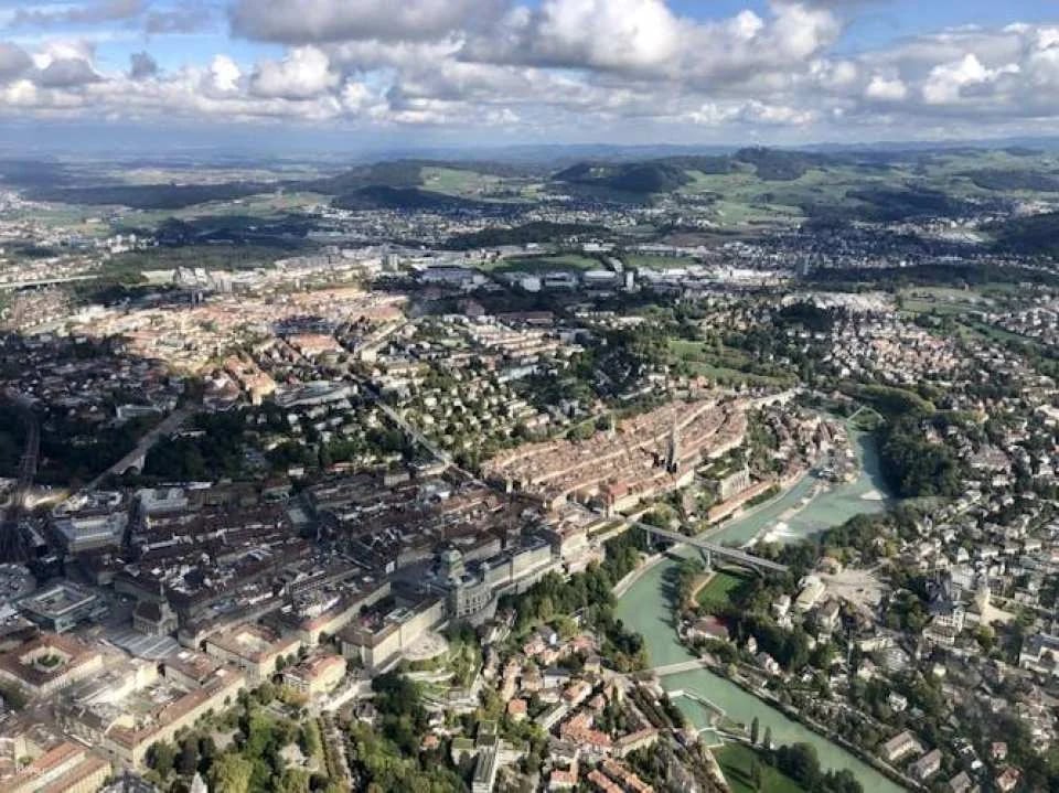 Bern city helicopter tour