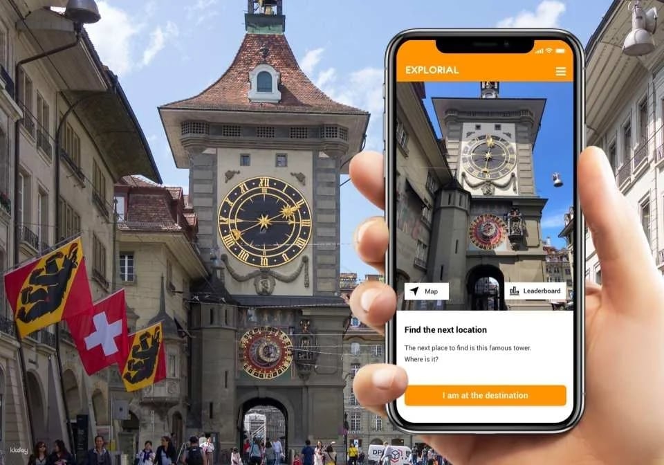 Bern interactive scavenger hunt with smartphone