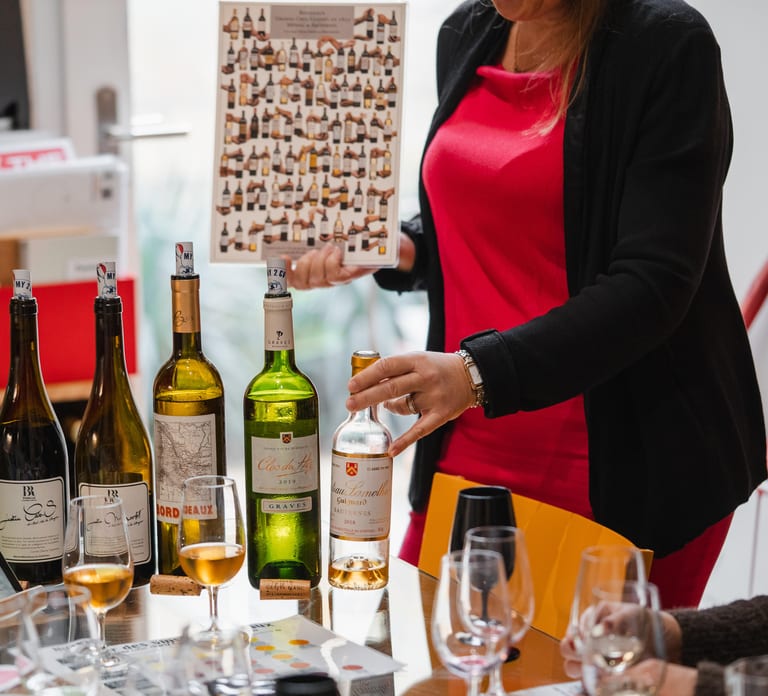 Guided Bordeaux Wine Tasting Class with 6 Wines and pairings