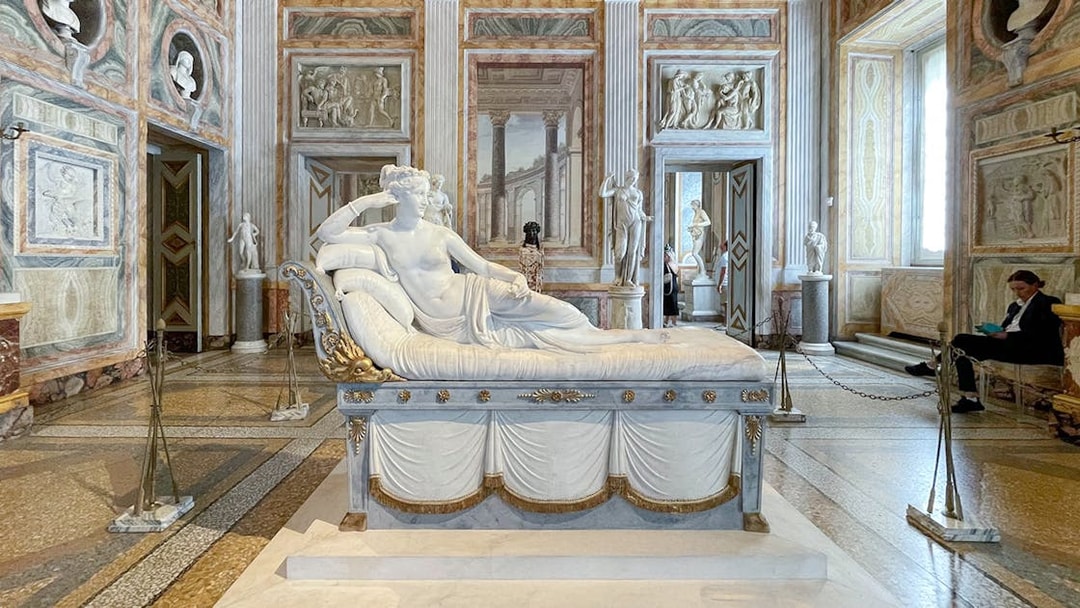 Sculpture of Venus Victrix in Borghese Gallery, Rome, Italy.