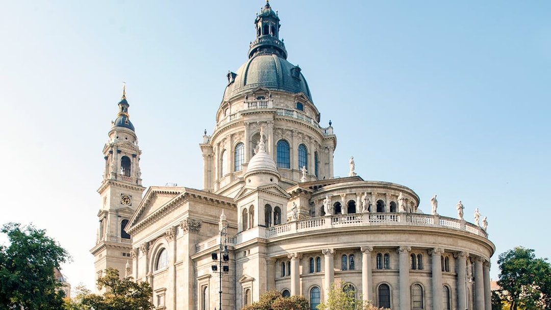 St. Stephen's Basilica exterior on Grand City Tour with Parliament Visit, Budapest.