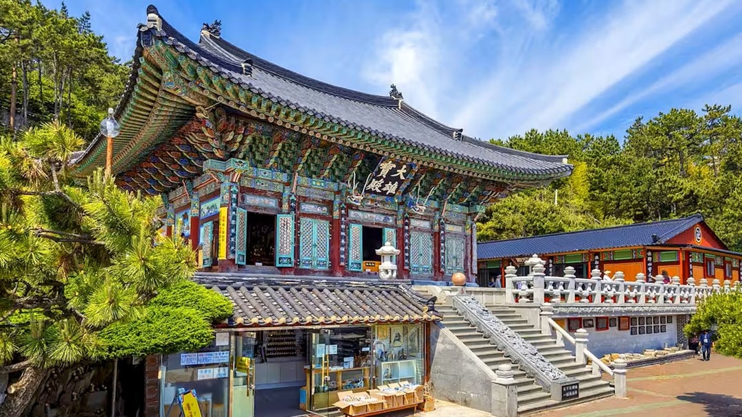 Haedong Yonggungsa Temple in Busan, part of the Blueline Park Sky Capsule Tour.