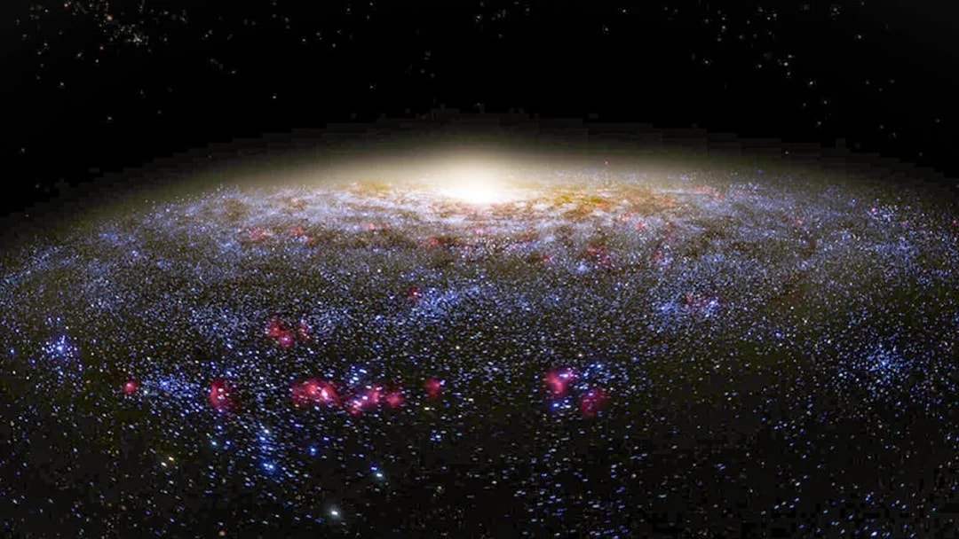 Galaxy view at California Academy of Sciences Planetarium.