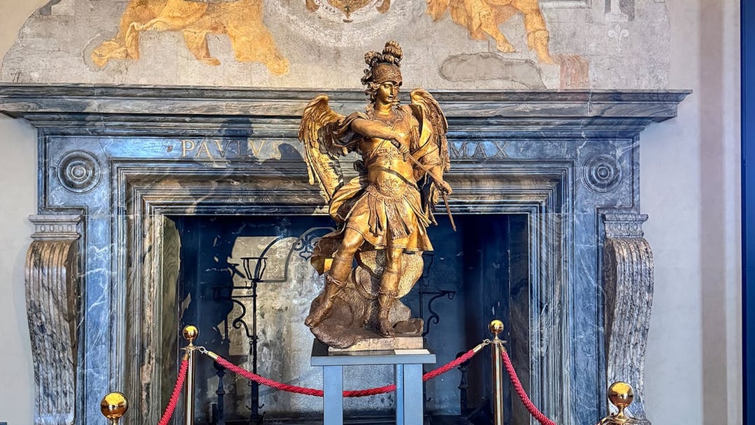 Statue of an angel inside Castel Sant'Angelo, Rome.