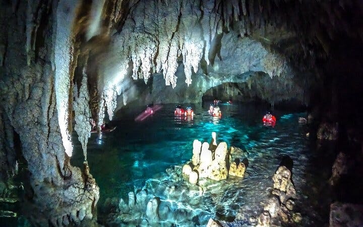 Cenote Cave Swim and Akumal Sea Turtle Snorkeling Small-Group Tour with Aquatic Guide Image 3