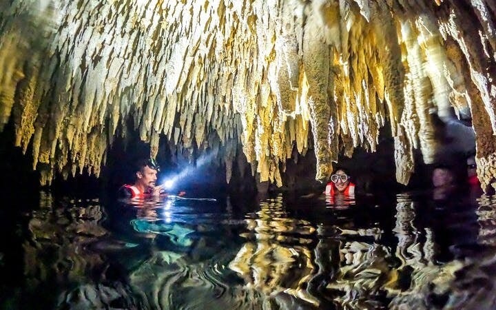 Cenote Cave Swim and Akumal Sea Turtle Snorkeling Small-Group Tour with Aquatic Guide Image 6