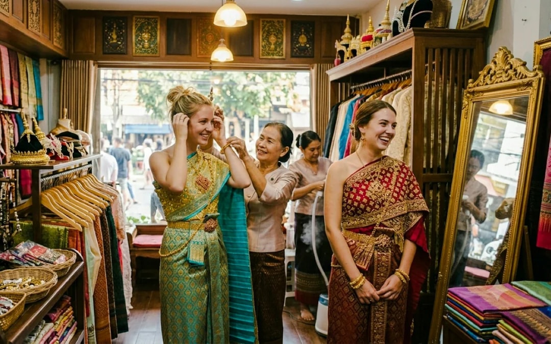 Chiang Mai Thai Costume Photoshoot at Wat Phra Singh Image 8