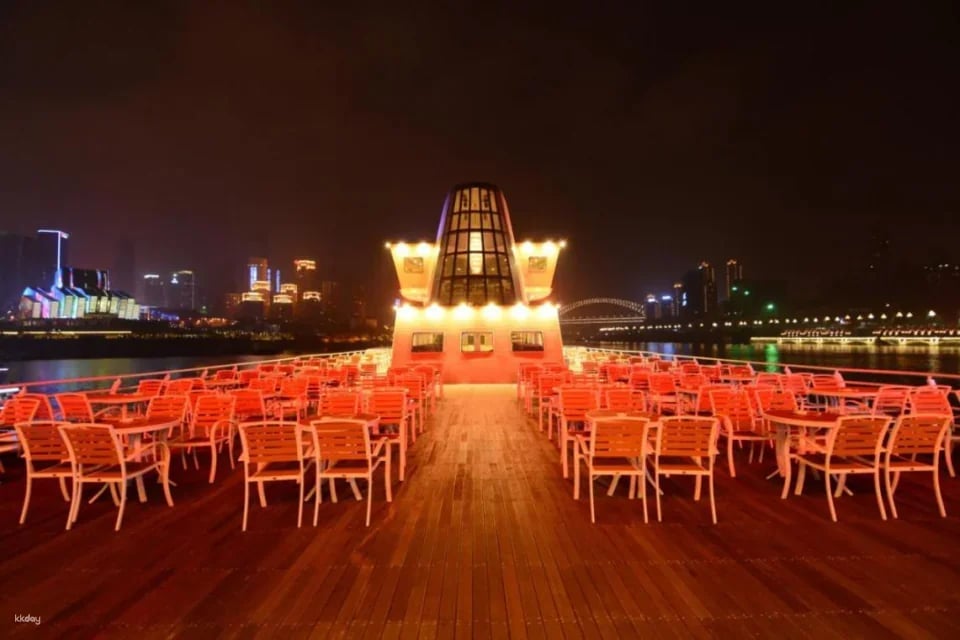 Chongqing Two Rivers Cruise Night View Boat: Hongyadong/Chaotianmen Wharf optional | Night view of the two rivers and four banks