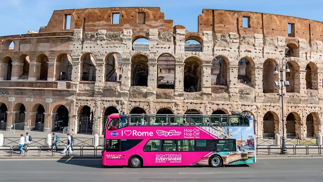 Colosseum, Palatine Hill, & Roman Forum with Open Bus Tour, Rome