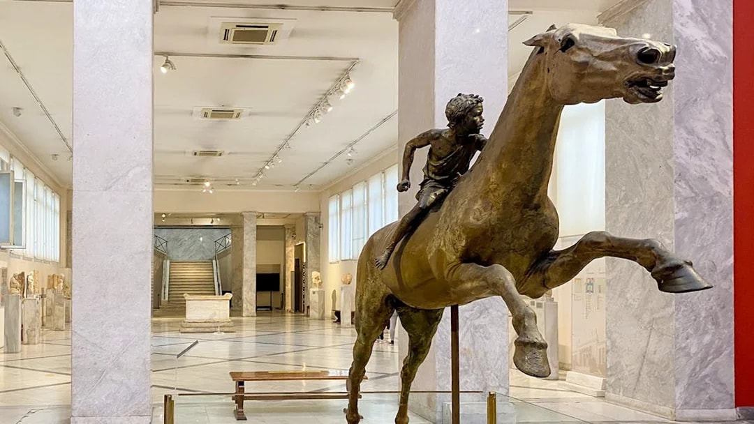 Horse and Jockey statue at Athens National Archaeological Museum, Greece.