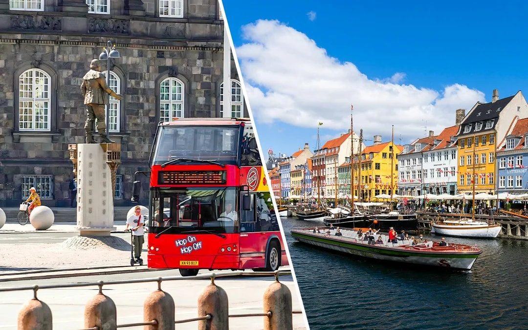 Combo: Copenhagen Hop-on Hop-off Bus Tour + Canal Cruise Tickets Image 1