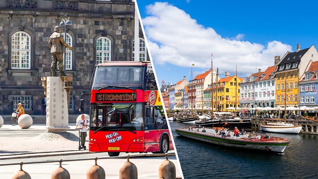 Combo: Copenhagen Hop-on Hop-off Bus Tour + Canal Cruise Tickets