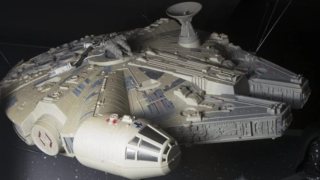 Model spaceship exhibit at Fantacinema Museum, Genoa.