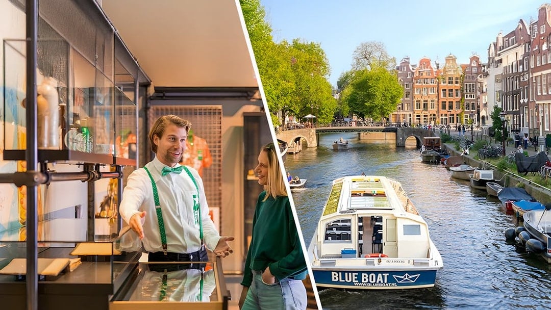 Combo: Heineken Experience Tickets + 75-Min Adult-Only Amsterdam Canal Cruise