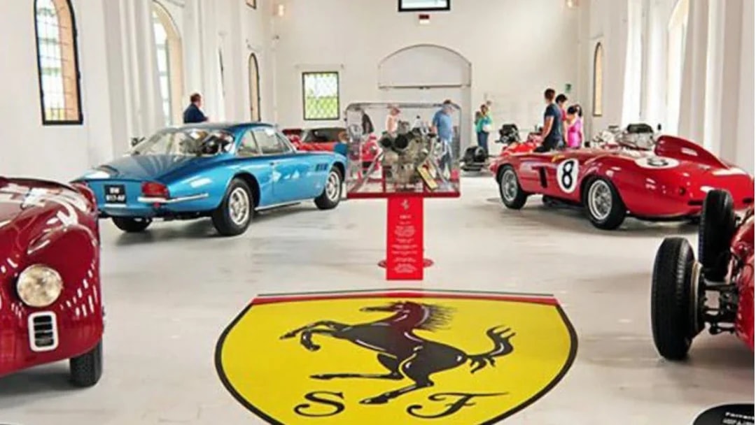 Ferrari cars displayed at Maranello Ferrari Museum, part of the combo ticket with Modena Enzo Ferrari Museum.