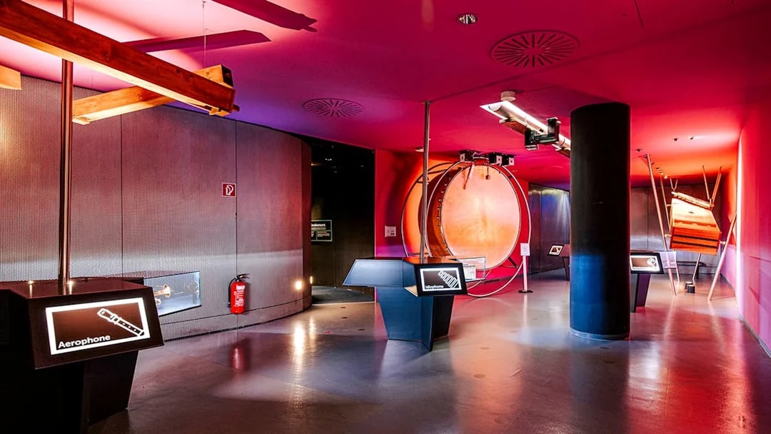 Interactive exhibits inside Haus der Musik, Vienna.